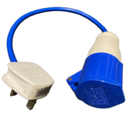 pat adapter uk mains to 16a pat adapter blue 230v 16a socket to 13a 3 pin uk plug