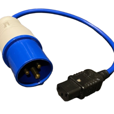 pat adapter cable blue 16a industrial power plug to iec 230 v socket pat testing adaptor