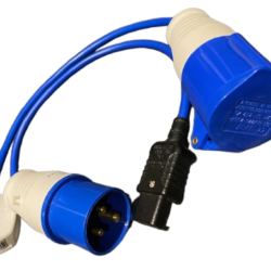 pat testing adapter set 230v 16a blue plug and socket set 16a pat adapter set